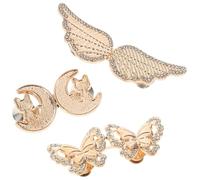 FOMIYES Lot de 3 Boutons de Serrage Réglables pour Pantalons et Jupes - Métal Doré - Fixation sans Couture Clips pour Ajusteur de Taille Femme Accessoire Couture Polyvalent