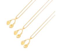 FOMIYES Lot de 3 Colliers Pendentifs Casque Audio en Alliage de Titane, Couleur Or, Chaînes Clavicule pour Couple, Accessoires Légers et Solide, Bijoux pour Usage Quotidien et Soirée