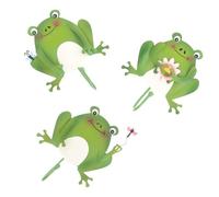 FOMIYES Lot de 3 Crochets Muraux Mignons de Grenouille en Fer Forgé, Décoratifs et Multifonctionnels pour Porte-clés, Chapeaux, Paquet Crochets de Rangement Muraux pour Salle de Bain,