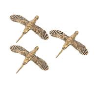 FOMIYES Lot de 3 Disques Décoratifs en Laiton en Forme de Petit Oiseau pour Bain d'oiseaux de Jardin Extérieur, Ornements pour Fontaine ou Vasque, Accessoires Décoratifs pour Observation