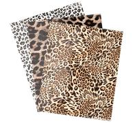 FOMIYES Lot de 3 Feuilles Thermocollantes Htv Motif Léopard Films de Transfert Thermique en Vinyle Souple Matériaux D’Impression pour Vêtements DIY Adaptés à la Couture et Décoration