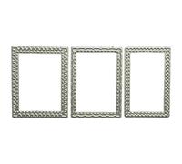 FOMIYES Lot de 3 Matrices de Découpe Décoratives en Acier au Carbone, pour Tampons DIY, Découpe Artisanale et Création D’Albums Photo, Moule D’Album Photo Argenté, Loisirs Créatifs et