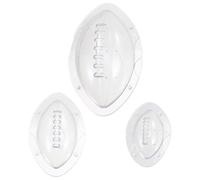 FOMIYES Lot de 3 Moules à Gâteaux Transparents de Ballon de Rugby, 3 Tailles Différentes, Moules Multifonctions pour Chocolat, Gelée et Pâtisserie Maison, Accessoires la Cuisine pour