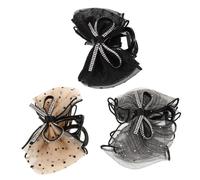 FOMIYES Lot De 3 Pinces à Cheveux Noeud Strass Grandes Pinces à Cheveux Pour Femmes Multi-couleurs Fins Et Épais Accessoire Coiffure Pratique Vie Quotidienne