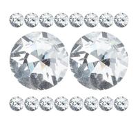 FOMIYES Lot de 30 Boutons Décoratifs à Strass pour Capitonnage, Clous de Meubles en Acrylique Transparent 25 Mm, pour Canapé, Tête de Lit et Décoration Murale, Usage Maison et Bureau