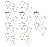 FOMIYES Lot de 30 Pendentifs Creux Triangulaires en Alliage pour Création de Bijoux, Cadre Confortable et Pratique, pour Processus DIY Artisanaux Couleur Aléatoire