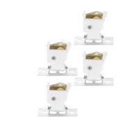 FOMIYES Lot de 4 Bloque-Cordons en Métal Poulie, Verrou de Cordon pour Stores Romains, Accessoires pour Rideaux et Stores Verticaux