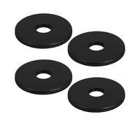 FOMIYES Lot de 4 Cache-tuyaux Muraux Noirs 16 Mm, Plaque de Recouvrement Fendue en Plastique pour Tuyaux D'eau de Chauffage, Couverture Décorative pour Trous de Tuyauterie, Protection