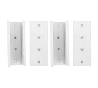 FOMIYES Lot de 4 Connecteurs Robustes pour Rail de Rideau en Acier Inoxydable, Adaptateurs Universels pour Fixation Plafond, Raccords D’alignement pour Système de Rail de Rideau,