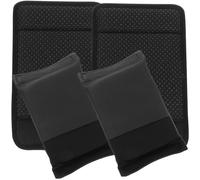 FOMIYES Lot de 4 Coussinets de Béquille en Fibre Polyester Antidérapants Noirs Coussinets Remplaçables Aisselles pour Béquilles Standard Accessoires Confortables pour Marche et Usage