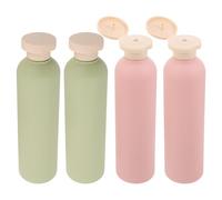 FOMIYES Lot de 4 FلاCons de Voyage Souples 260 Ml en PE Vert Avocat Rechargeables Étanches Flacons Vides pour Gel Lotion Shampooing Pratiques pour Voyages et Salle de Sport