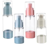 FOMIYES Lot de 4 Flacons Pompe sous Vide 15/30 Ml, Distributeurs de Crème et Vaporisateurs, Plastique Solide, pour Voyageurs, Usage Cosmétique, Récipients Rechargeables Couleur Aléatoire