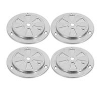 FOMIYES Lot de 4 Grilles D'aération en Acier Inoxydable pour Four et Fumoir - Couvercle de Ventilation Rond Résistant la Corrosion - Filtres de Hotte Aspirante Compatibles Barbecue