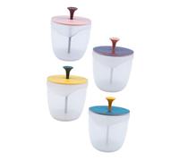 FOMIYES Lot de 4 Mini Tasses à Mousse Visage 4 Couleurs Pastel pour Nettoyant Visage, Mousse Rapide et Délicate, Outil Manuel de Fabrication de Bulles Cosmétiques
