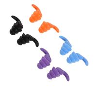 FOMIYES Lot de 4 Paires de Bouchons D’oreilles en Silicone Souple Étanches pour Natation, Protection L’eau, Réutilisables, Multi-couleurs, Adaptés aux Adultes pour Sports Aquatiques