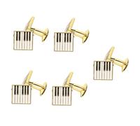 FOMIYES Lot De 4 Paires De Boutons De Manchette Dorés En Forme De Piano Style Smoking Pour Homme En Alliage