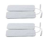 FOMIYES Lot de 4 Patchs Électrodes Rectangulaires 5x10 Cm Hydrogel Conducteur Auto-adhésif pour Électrostimulateur Numérique Usage Physiothérapie et Massage Musculaire, Compatibles Prises