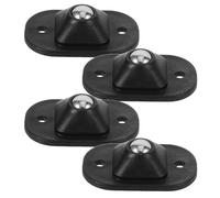 FOMIYES Lot de 4 Petites Roues Pivotantes Auto-Adhésives No-Drill, Roulettes Noires à Roulements pour Meubles et Appareils Électroménagers, Déplacement sans Effort