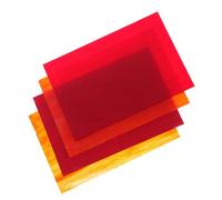 FOMIYES Lot de 4 Plaques de Verre Coloré Effet Vague 10X15 CM Feuilles de Vitrail Artisanales pour Mosaïque Décoration Murale Art du Vitrail Couleurs Assorties Rouge Orange et Rouge