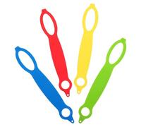 FOMIYES Lot de 4 Poignées en Silicone Multicolores pour Bouteilles D’Eau Minérale Manchons Portables Corde Suspendre Sangle Légère et Résistante pour Sport et Plein Air