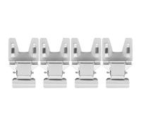 FOMIYES Lot de 4 Porte-Étiquettes de Prix en Métal, Clips Doubles Réutilisables Base Antidérapante, Support Stable pour Affichage Professionnel en Magasin, Bureau, Commerce de Détail