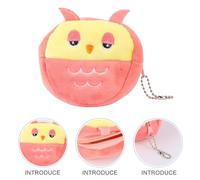 FOMIYES Lot de 4 Porte-Monnaie en Peluche Cartoon, Dimensions Compactes, Motifs Hibou, Chat Rouge, Panda Bleu et Grenouille, pour Cartes et Monnaie, Accessoires Pratiques pour Usage