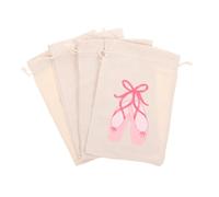 FOMIYES Lot De 4 Sacs De Rangement pour Chaussures De Ballet Sac De Danse avec Cordon De Serrage Pochette pour Chaussures De Ballet pour Femmes Et Filles Cours De Danse Et Spectacles