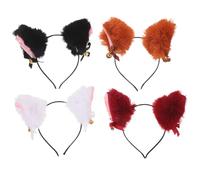 FOMIYES Lot De 4 Serre-Têtes Oreilles De Renard Pour Adulte Accessoire De Déguisement Pour Halloween Anniversaire Cosplay Oreilles De Chat Festival Noël