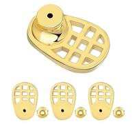 FOMIYES Lot de 4 set de Supports Stabilisateurs en Maille Plaqués Or 18K pour Boucles D’Oreilles Lourdes Fermoirs Anti-Affaissement Disques Silicone Confortables Protection Lobes