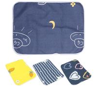 FOMIYES Lot de 4 Tapis Absorbants Réutilisables et Lavables pour Cage de Petits Animaux, 50x70 Cm, Doublure Imperméable en Coton, Litière pour Cobaye, Hamster et Lapin, Accessoire