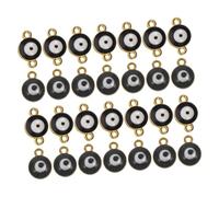 FOMIYES Lot de 40 Breloques Œil Protecteur en Alliage Noir 7X9Mm pour Création de Bijoux DIY Pendentifs pour Colliers et Bracelets Accessoires pour Boucles d'Oreilles Projets