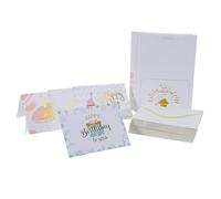 FOMIYES Lot de 40 sets de Mini Cartes D’Anniversaire avec Enveloppes Assorties Format 95 X 7 CM Cartes Vierges Humoristiques et Festives Papier pour Célébrations Collègues et Amis