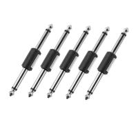 FOMIYES Lot de 5 Adaptateurs Argentés pour Pédale Guitare Électrique, Interface Standard 6,35mm, Liaison Robuste en Métal et Plastique pour Concerts et Pratique Quotidienne