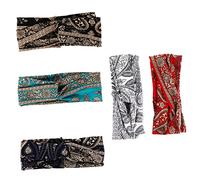 FOMIYES Lot De 5 Bandeaux Élastiques Élégants En Forme De Croix Pour Femmes Style Tendance Pour La Décoration Quotidienne Et La Photographie Couleur Aléatoire