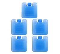 FOMIYES Lot de 5 Blocs Réfrigérants Carrés Réutilisables en PVC pour Ventilateur de Climatisation Petite Taille de Glace à Eau Rapide Glacière Isotherme Portable pour Maison Bureau et