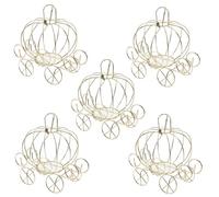 FOMIYES Lot de 5 Boîtes à Dragées de Mariage en Métal de Citrouille Petites Boîtes à Friandises Ajourées Orange pour Présents d'Invités Halloween Décorations Fête et Mariage