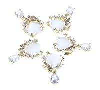 FOMIYES Lot De 5 Breloques Pour En Forme De Cœur Style En Zircon Pour Femmes Et Filles