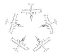 FOMIYES Lot de 5 Broches Avion en Métal Argenté Orné de Cristaux Broches Fantaisie Élégantes pour Chemise Cardigan et Paquet à Dos Accessoires Mode Polyvalents pour Voyage et Tenue