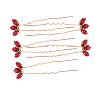 FOMIYES Lot De 5 Épingles à Cheveux De u Rouges à Strass Marquise, Accessoires Coiffure Mariée Et Demoiselles D'honneur, Taille Standard, Pour Cheveux Longs, Courts Et -longs, Usage Quotidien