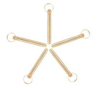 FOMIYES Lot de 5 Outils de Nettoyage des Oreilles en Métal avec Porte-clés, Cuillères Auriculaires Réutilisables Compactes, Pratiques pour Voyage et Usage Quotidien, Extraction Sûre