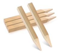 FOMIYES Lot de 5 Piquets en Bois Massif pour Jardin Piquet de Clôture de Jardin Mesure et Fixation Sol Finition Polie pour Bordures et Décoration Extérieure Usage Polyvalent et Parc