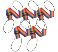 FOMIYES Lot de 5 Sangles de Valise Réglables 26-40 Cm, Sangles Élastiques Colorées pour Bagages, Accessoires de Voyage Pratiques pour Sécuriser et Identifier Valises à L’aéroport Gare