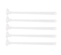 FOMIYES Lot de 5 Spatules à Long Manche Blanches pour Grattoir à Confiture et Ketchup, Outil Multifonction en Plastique Robuste, pour Récupérer la Dernière Goutte les Bouteilles et Pots