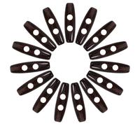 FOMIYES Lot de 50 Boutons Ovales en Acrylique Imitation Corne, 39 Mm, 2 Trous, Couleur Café, Boutons de Remplacement pour Manteau, Accessoires Couture Résistants à L’usure, Fermeture