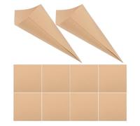FOMIYES Lot de 50 Cônes de Confettis en Papier Kraft Naturel Forme Conique pour Mariage Porte-Confettis Réutilisables Décorations pour Fête pour Pétales Bonbons et Mini Bouquets