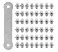 FOMIYES Lot de 51 Set de Vis Antidérapantes en Acier Inoxydable pour Pédales de Vélo, Clous Antidérapants pour VTT et Vélos de Route, Accessoires Pratiques et Solide pour Entretien