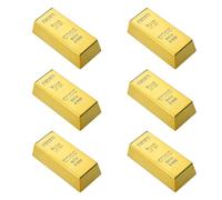 FOMIYES Lot de 6 Aimants Magnétiques de Doré, Dimensions 6 X 2,8 X 1,8 Cm, Autocollants pour Réfrigérateur et Tableau Blanc, Décoration Originale Cuisine et Bureau