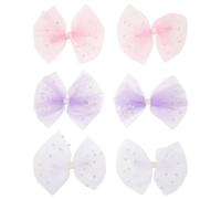 FOMIYES Lot de 6 barrettes à cheveux en pour bébé fille avec nœud : jolies épingles à cheveux pour un usage quotidien - Accessoires pour cheveux d'anniversaire pour bébé fille et tout-petit