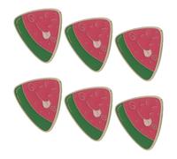 FOMIYES Lot de 6 Broches Pastèque en Émail Mignonnes, Badges Créatifs de Tranche de Pastèque Cartoon, Épingles à Paquet à Dos Originales et Colorées, Accessoires Mode Femme