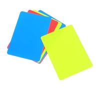 FOMIYES Lot de 6 Cartons D’Arbitre en PVC Épais Couleurs Rouge Jaune et Bleu Haute Visibilité pour Football et Basketball Accessoires pour Arbitre Sportif Kit Officiel Compétition en